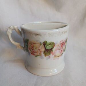 Vintage BAVARIA Z.S. & CO Shaving Cup Roses GILT MARSEILLE ANTIQUE Germany